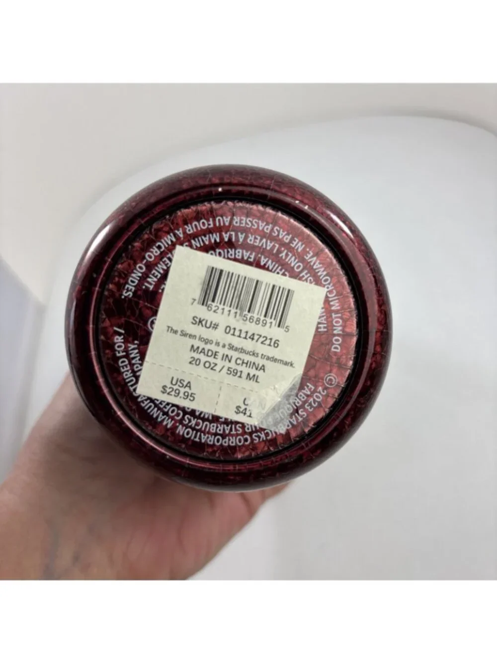 Starbucks red crackle